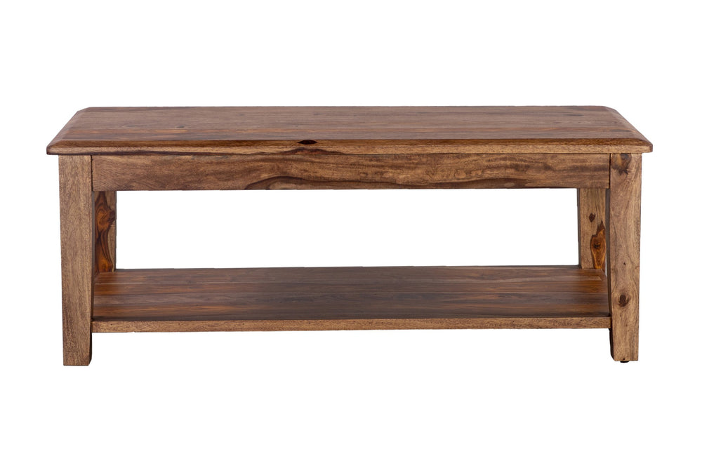 Porter Designs Porter Sonora Solid Sheesham Wood Coffee Table – Handcrafted Elegance With Unique Natural Finish Brown Wood 05-196-13-9740