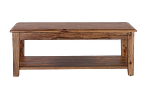 Porter Designs Porter Sonora Solid Sheesham Wood Coffee Table – Handcrafted Elegance With Unique Natural Finish Brown Wood 05-196-13-9740