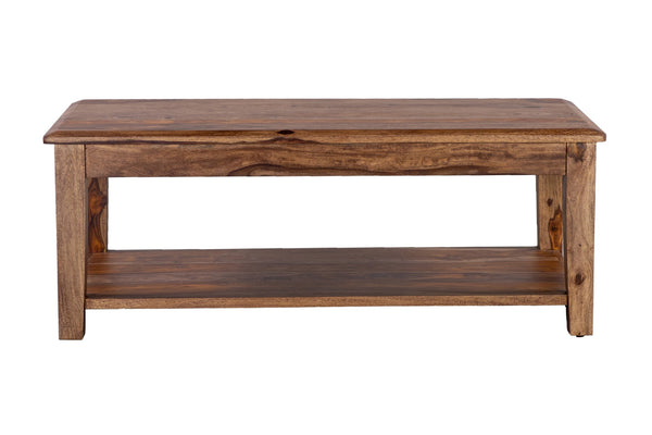 Porter Designs Porter Sonora Solid Sheesham Wood Coffee Table – Handcrafted Elegance With Unique Natural Finish Brown Wood 05-196-13-9740