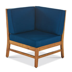 English Elm Perla Armless Accent Chair Tailored Low Profile Upholstered Seat for Living Room Blue 58941.00L-R-CON-M2BLU