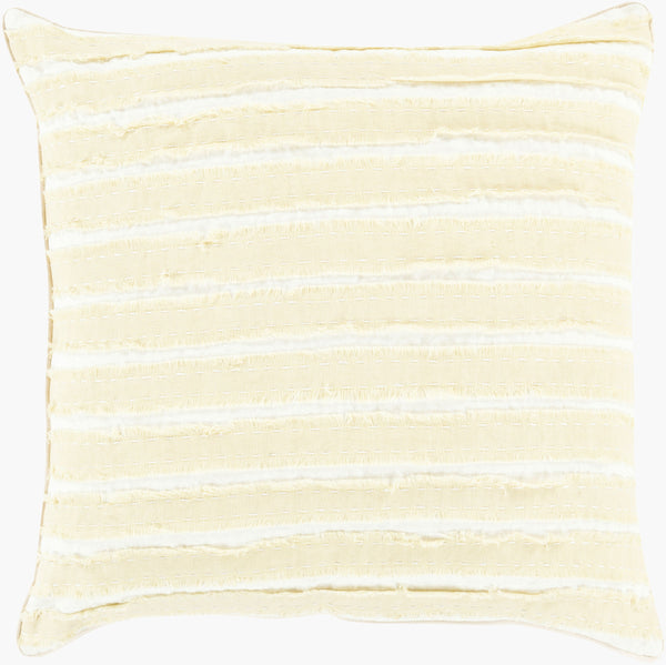 Surya Willow 18" Rustic Accent Pillow – Cozy Linen Decor For Home, Durable & Stylish Charm, India Made Cream Linen Wo001-2020p