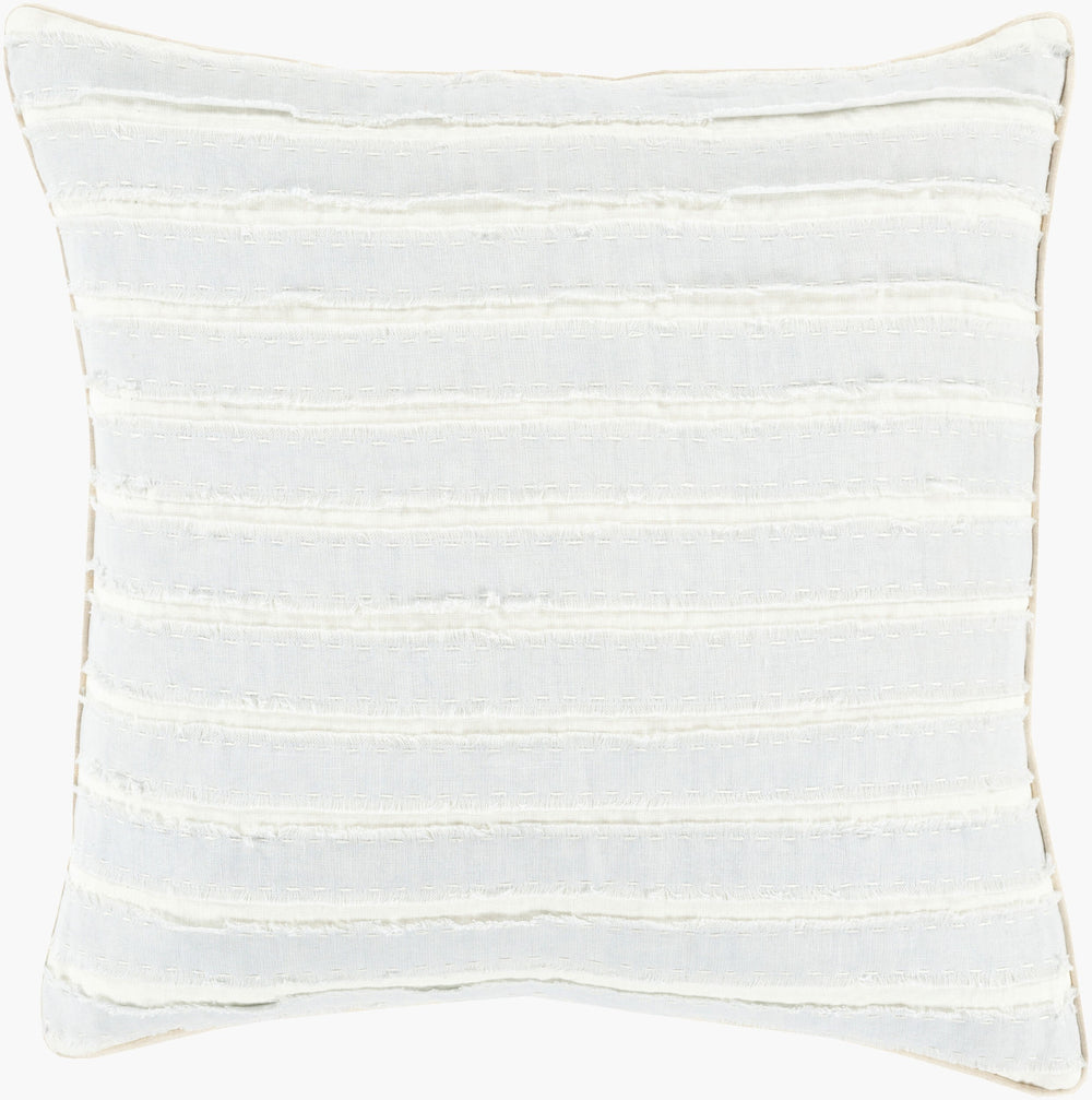 Surya Willow 18" Rustic Accent Pillow – Cozy Linen Decor For Home, Durable & Stylish Charm, India Made Lavender Linen Wo004-1818d