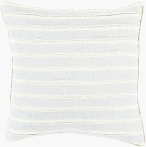 Surya Willow 18" Rustic Accent Pillow – Cozy Linen Decor For Home, Durable & Stylish Charm, India Made Cream Linen Wo003-1818d