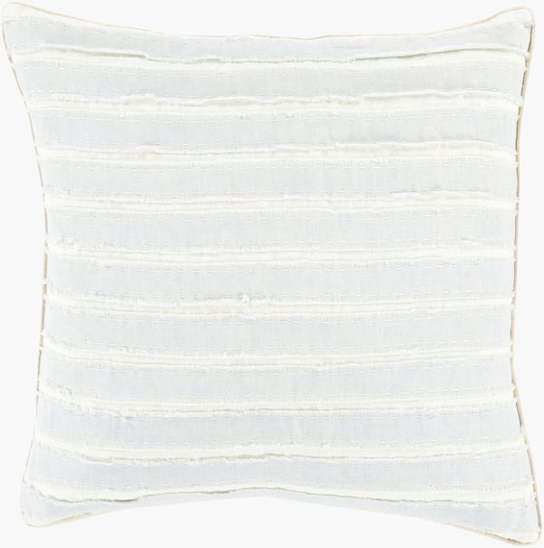 Surya Willow 18" Rustic Accent Pillow – Cozy Linen Decor For Home, Durable & Stylish Charm, India Made Cream Linen Wo003-1818d