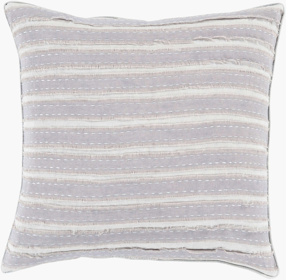 Surya Willow 18" Rustic Accent Pillow – Cozy Linen Decor For Home, Durable & Stylish Charm, India Made Lavender Linen Wo004-1818d