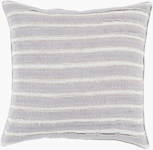 Surya Willow 18" Rustic Accent Pillow – Cozy Linen Decor For Home, Durable & Stylish Charm, India Made Lavender Linen Wo004-1818d