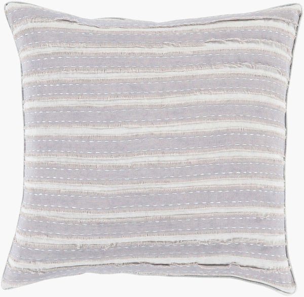 Surya Willow 18" Rustic Accent Pillow – Cozy Linen Decor For Home, Durable & Stylish Charm, India Made Lavender Linen Wo004-1818d
