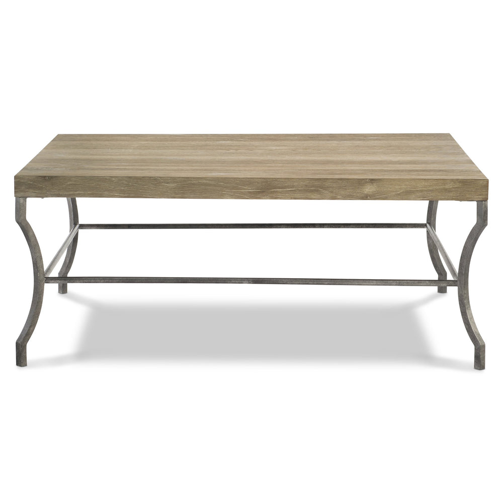 Bernhardt Bernhardt Tribeca Cocktail Table — 44" Wire‑Brushed Aurum Oak Top With Textured Barlow Steel Legs 333022