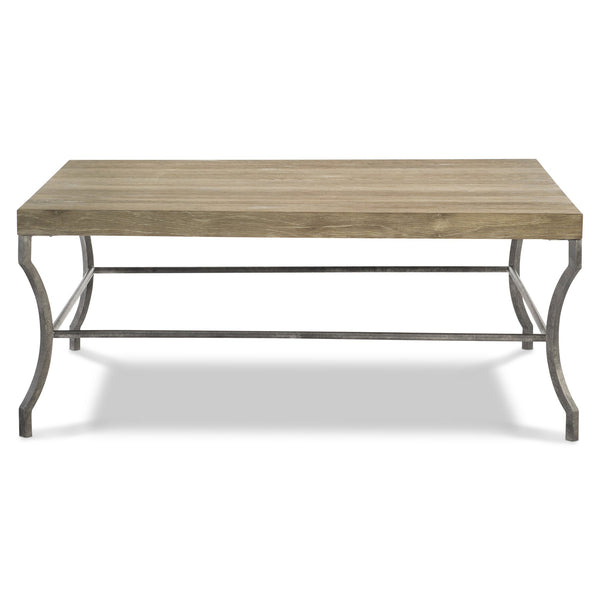 Bernhardt Bernhardt Tribeca Cocktail Table — 44" Wire‑Brushed Aurum Oak Top With Textured Barlow Steel Legs 333022