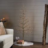 Christopher Knight Home® - Noble House - 5-foot Pre-Lit 186 Warm White LED Artificial Christmas Twig Tree