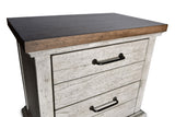 English Elm Steve Silver - Bear Creek - Nightstand - Pearl Silver