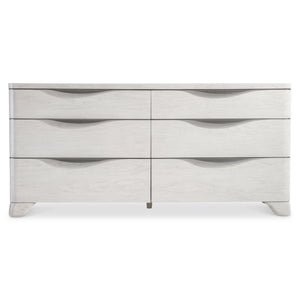 Bernhardt Bernhardt Sereno Six-Drawer Dresser In Lutra Walnut With Soft-Close Drawers, Nickel Pulls, Rustic Modern Appeal 329050