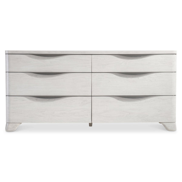 Bernhardt Bernhardt Sereno Six-Drawer Dresser In Lutra Walnut With Soft-Close Drawers, Nickel Pulls, Rustic Modern Appeal 329050