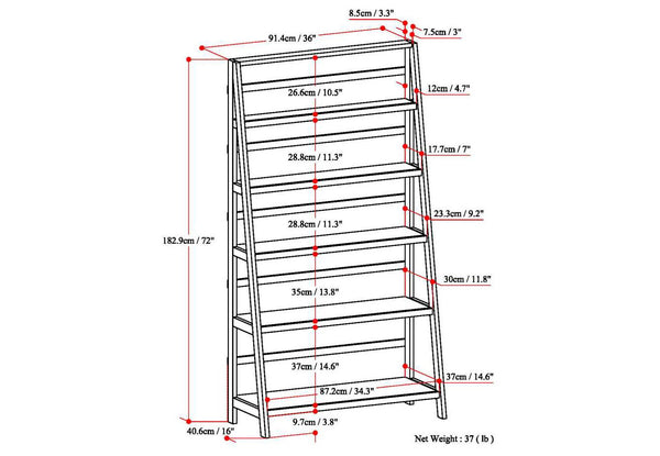 English Elm Acadian Wide Bookcase In Brunette Brown - Handcrafted Solid Wood Storage For Classic Style & Versatility B136P159416