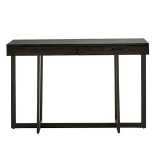 Homelegance By Top-Line Saskai Wood Finish Sofa Table with Two Drawers Black MDF