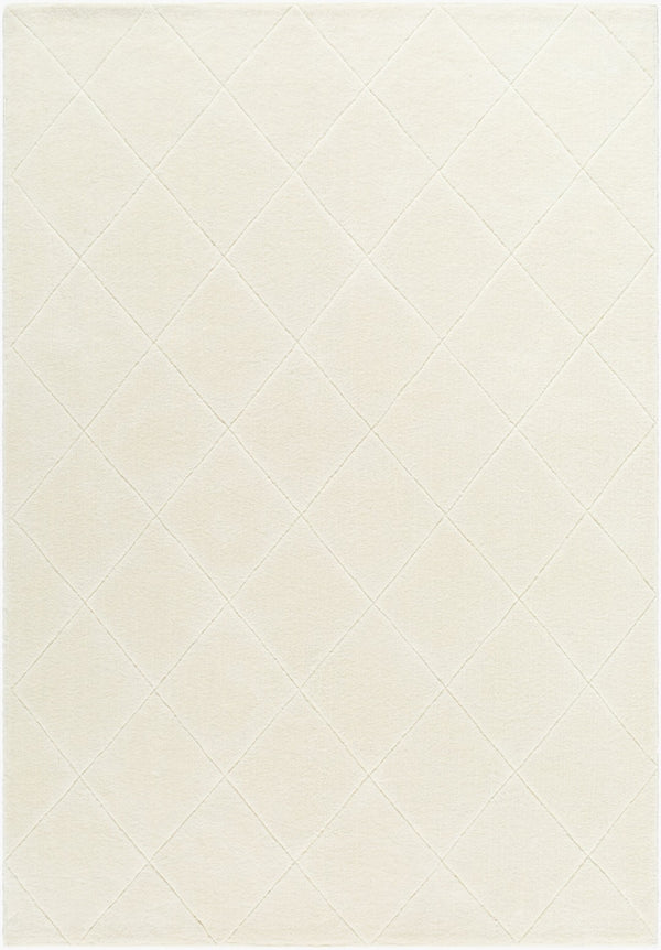 Livabliss Wooly Hand Tufted Wool Blend Accent Rug for Entryway Bathroom or Reading Nook Ivory, Cream 6' x 9' WOL2300-69