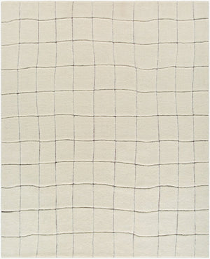 Livabliss Wooly Hand-tufted Wool Blend Area Rug for Entryways Bathrooms and Bedside Spaces Ivory, Charcoal 8' x 10' WOL2301-810