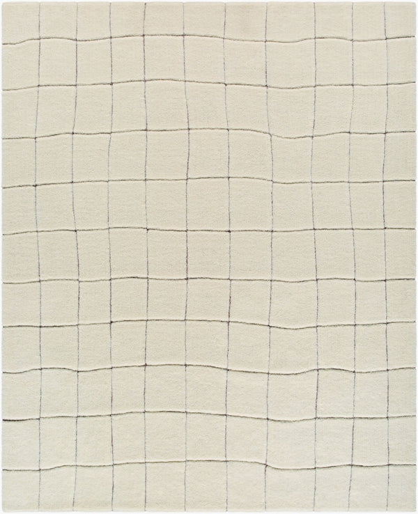 Livabliss Wooly Hand-tufted Wool Blend Area Rug for Entryways Bathrooms and Bedside Spaces Ivory, Charcoal 8' x 10' WOL2301-810