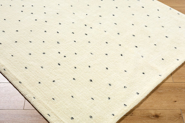 Livabliss Wooly Hand Tufted Wool Blend Area Rug for Entryway Bedroom or Kitchen Soft Medium Pile Ivory, Charcoal 2' x 3' WOL2303-23