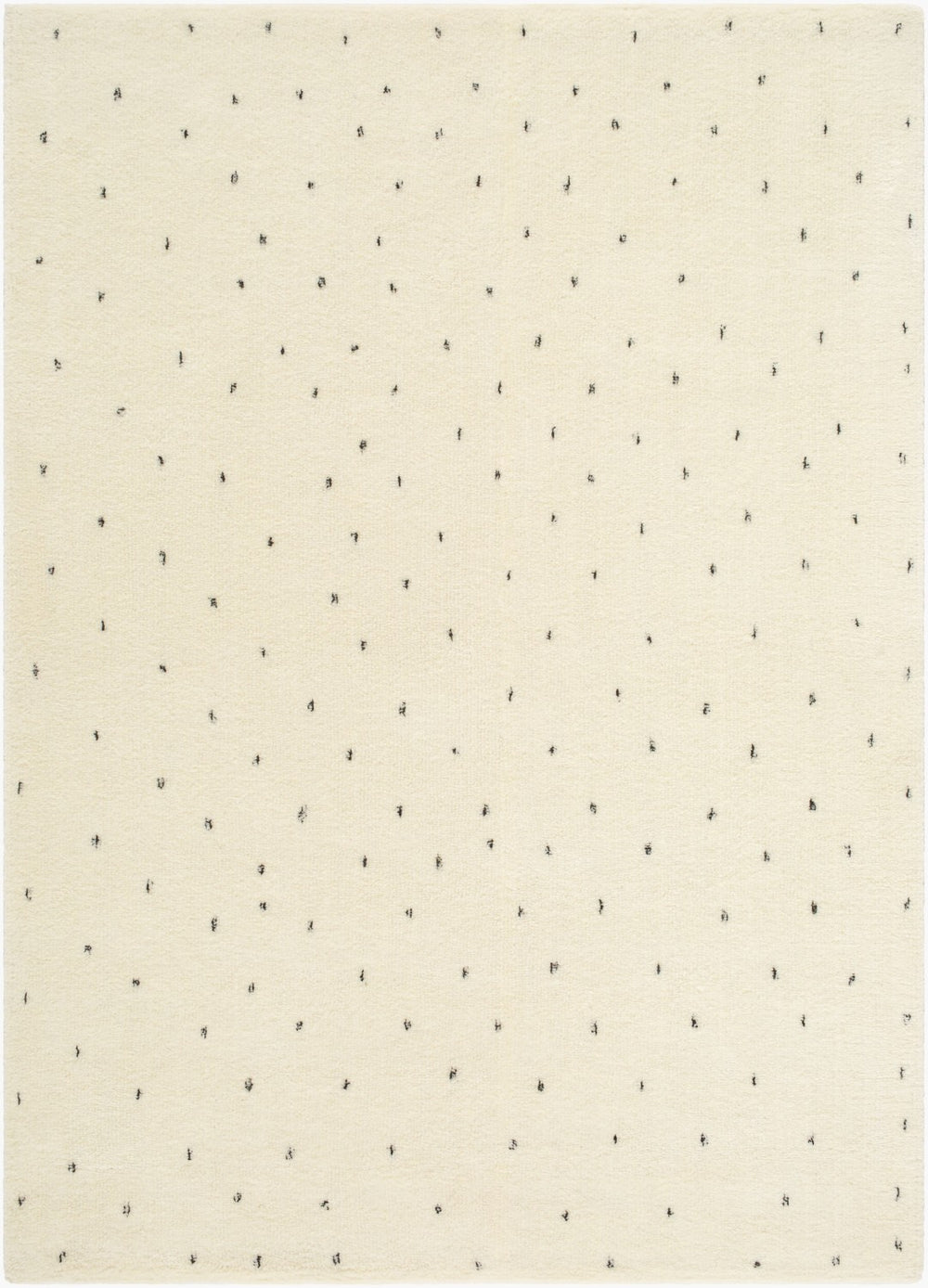 Livabliss Wooly Hand Tufted Wool Blend Area Rug for Entryway Bedroom or Kitchen Soft Medium Pile Ivory, Charcoal 2' x 3' WOL2303-23