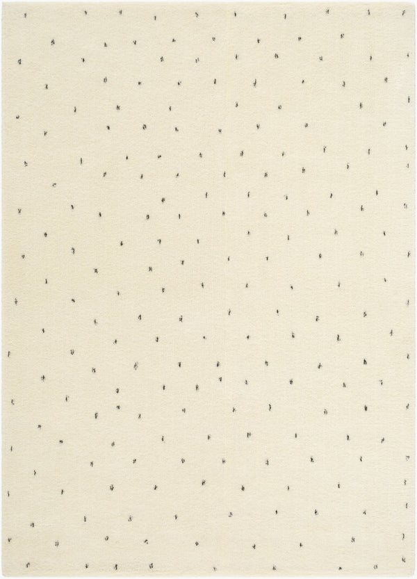 Livabliss Wooly Hand Tufted Wool Blend Area Rug for Entryway Bedroom or Kitchen Soft Medium Pile Ivory, Charcoal 2' x 3' WOL2303-23