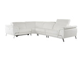 VIG Furniture Lamod Italia Wonder - Italian Modern White Leather Sectional Sofa with Recliners VGDTWONDER-WHT-SECT