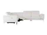 VIG Furniture Lamod Italia Wonder - Italian Modern White Leather Sectional Sofa with Recliners VGDTWONDER-WHT-SECT