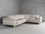 VIG Furniture Lamod Italia Wonder - Italian Modern Grey Leather Sectional Sofa with Recliners VGDTWONDER-GRY