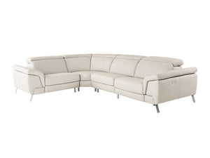 VIG Furniture Lamod Italia Wonder - Italian Modern Grey Leather Sectional Sofa with Recliners VGDTWONDER-GRY