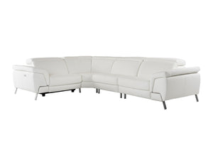 VIG Furniture Lamod Italia Wonder - Italian Modern White Leather Sectional Sofa with Recliners VGDTWONDER-WHT-SECT