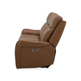 Parker House Haywood - Butternut Power Reclining Sofa And Loveseat Brown 100% Leather ,Leather Match Mhay-32ph-btnt