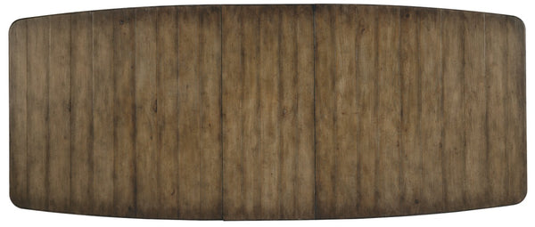Hooker Furniture Sundance Rustic Rectangle Dining Table With 18" Expandable Leaf, Cliffside Finish, Seats 8–10 6015-75207-89