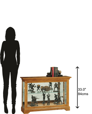 Hekman Furniture 680535 Burrows Curio Cabinet - Elegant Glass Display With Adjustable Shelves & Incandescent Lighting Golden Oak Burrows Curio Cabinet 680535