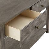 Homelegance By Top-Line Juniper Antique Grey Finish Grey Fiber Cement Table with Self Grey Rubberwood