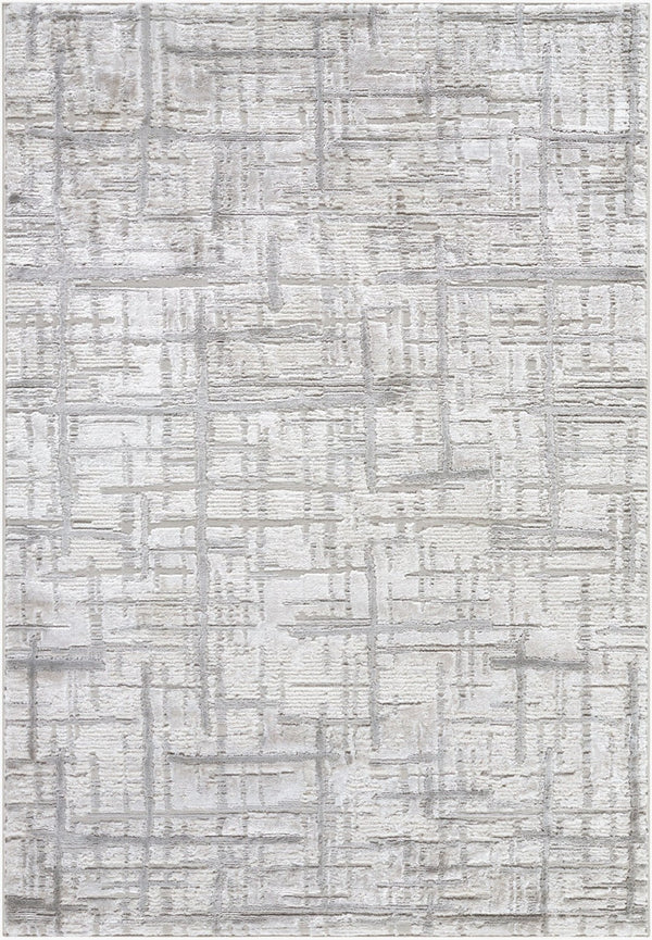 Livabliss Wolly Art Deco Machine Woven Polypropylene Rug for Living Room and Dining Spaces Ivory, Medium G 5'3" x 7' WOY2303-537