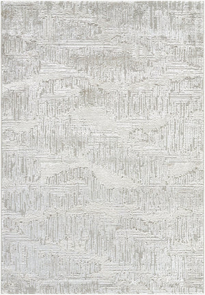 Livabliss Wolly Art Deco Machine Woven Area Rug Polypropylene Blend for High Traffic Rooms Ivory, White 7'10" x 10' WOY2306-71010