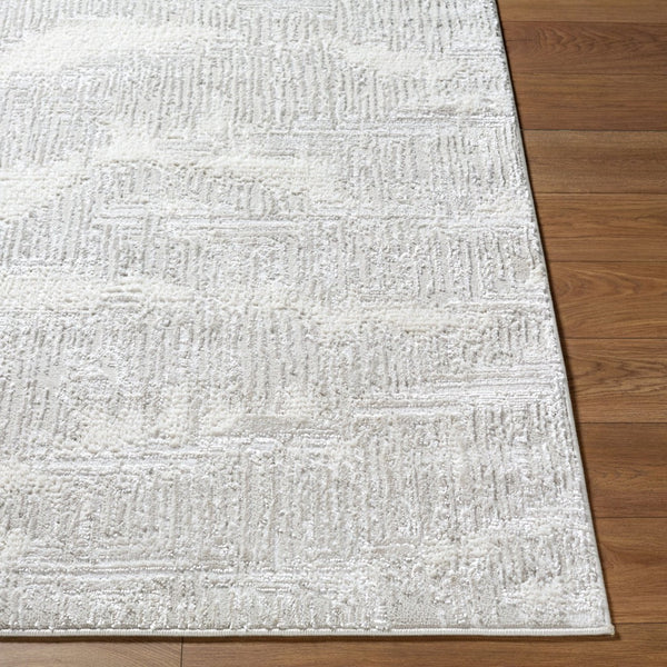 Livabliss Wolly Art Deco Machine Woven Area Rug Polypropylene Blend for High Traffic Rooms Ivory, White 7'10" x 10' WOY2306-71010