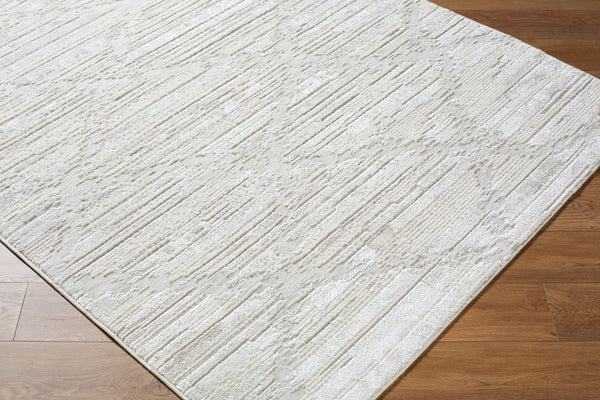 Livabliss Wolly Art Deco Geometric Indoor Rug Polypropylene Blend for High Traffic Living Spaces Ivory, White 7'10" x 10' WOY2308-71010