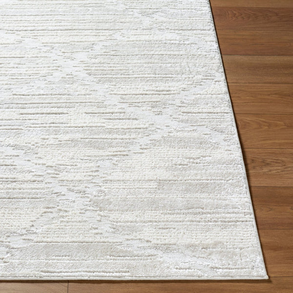 Livabliss Wolly Art Deco Geometric Indoor Rug Polypropylene Blend for High Traffic Living Spaces Ivory, White 7'10" x 10' WOY2308-71010