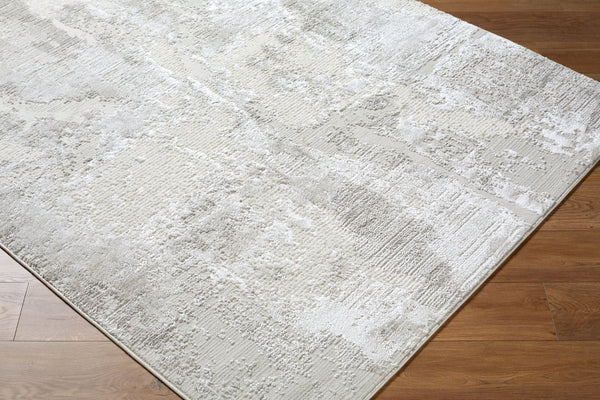 Livabliss Wolly Art Deco Machine Woven Area Rug Geometric Medium Pile for Living Room Ivory, White 5'3" x 7' WOY2309-537