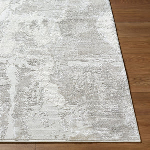 Livabliss Wolly Art Deco Machine Woven Area Rug Geometric Medium Pile for Living Room Ivory, White 5'3" x 7' WOY2309-537