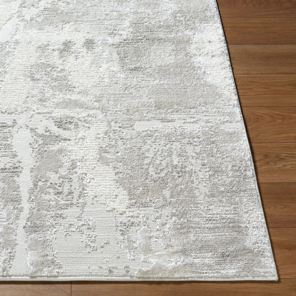 Livabliss Wolly Art Deco Machine Woven Area Rug Geometric Medium Pile for Living Room Ivory, White 5'3" x 7' WOY2309-537