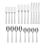 Lenox Oneida Waverly 20 Piece Everyday Flatware Set, Service for 4 Metallic, STAINLESS METAL B1059020AL21