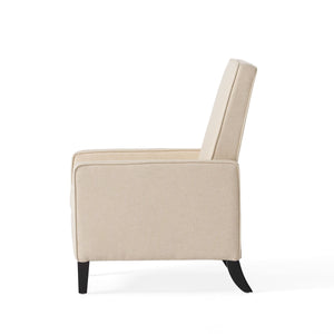 English Elm Christopher Knight Home® - Minimalist Push Back Chair with Thick Cushion and Birch Wood Legs for Stylish, Durable Comfort Beige 57444.00BEI