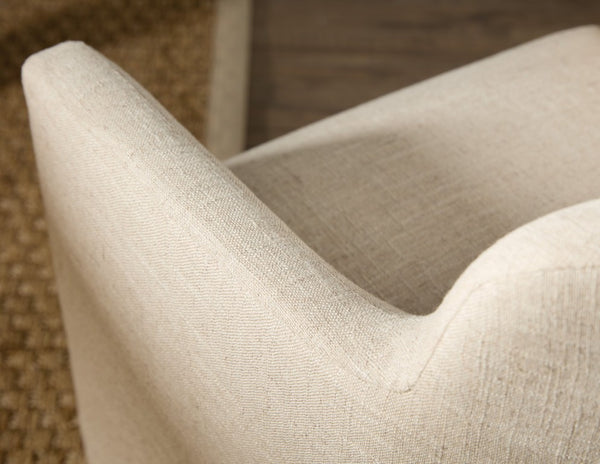 Hooker Furniture Commerce Upholstered Arm Chair With Barrel Silhouette, Performance Fabric & Casters For Mobility And Style Beige 7228-75010-05