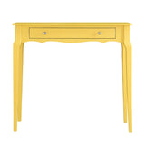 Homelegance By Top-Line Cayenne 1-Drawer Wood Accent Console Sofa Table Yellow Rubberwood