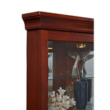 Lighted 8 Shelf Corner Curio Cabinet in Victorian Brown Brown 21001 Pulaski Furniture