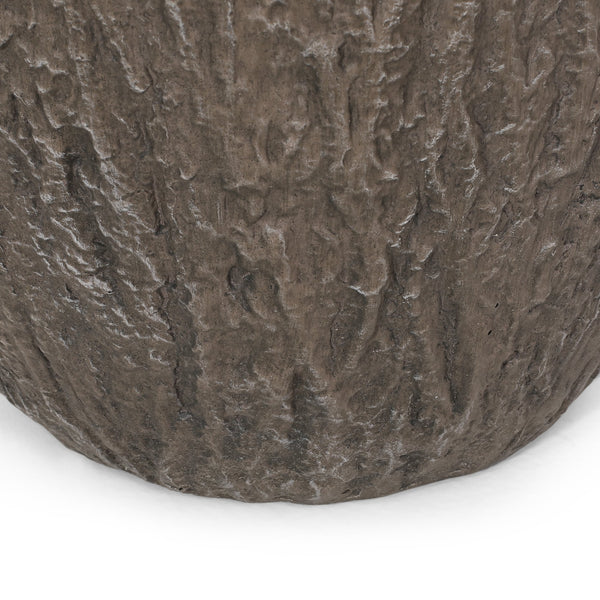 English Elm Mgo Tall Cylindrical Outdoor Planter Textured Column Style for Patio or Garden 73363.00