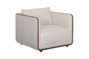 A.R.T. Furniture Sagrada Contemporary Accent Chair With Hazel Finish, Fiber Blenddown Pillow & Pocket Coil Cushion  Parrwood Solid Frame In The Hazel Finish 764503-5303