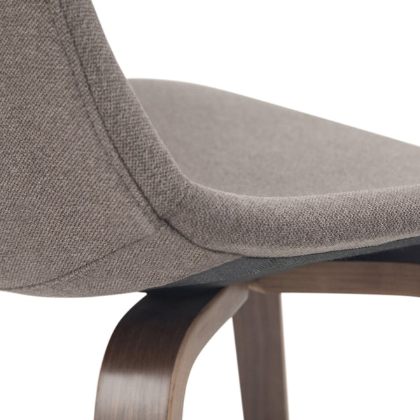 English Elm Randolph Set Of 2 Mid-Century Modern Bentwood Counter/Bar Stools With Chrome Footrest & Comfort B136P159456-GIGA